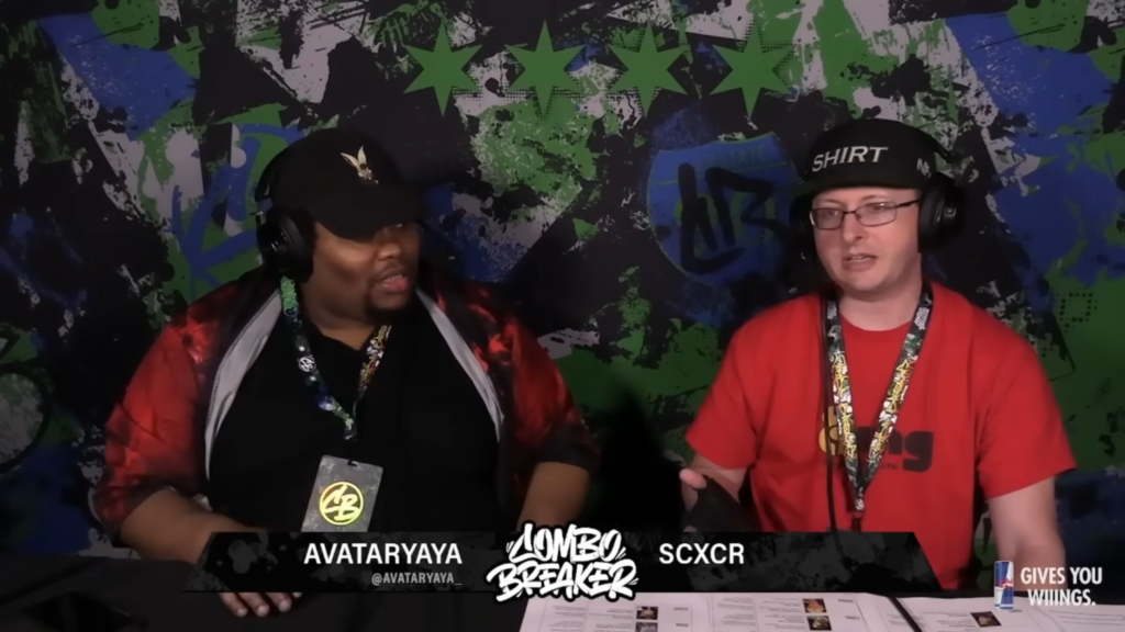 Scott commentating at Combo Breaker 2026